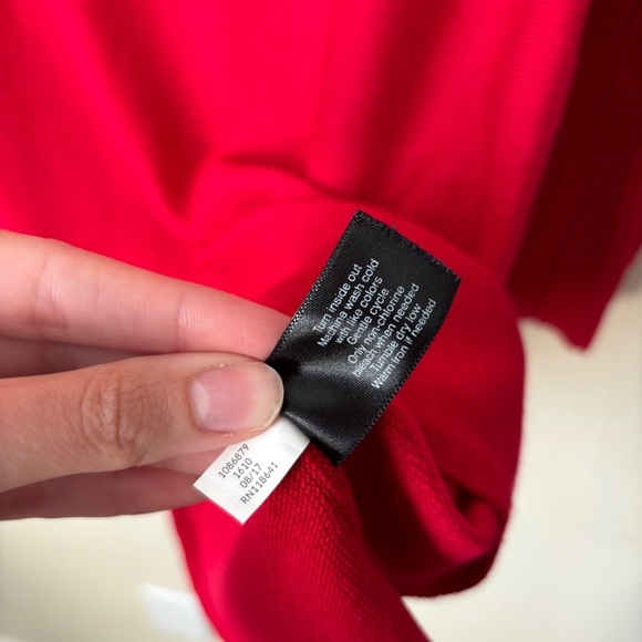 Lane Bryant Ribbed Bell Sleeve Knit Red Sweater Holidays Christmas Festive - Picture 7 of 8